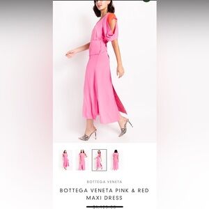 Bottega Veneta Maxi dress with a square neckline.
